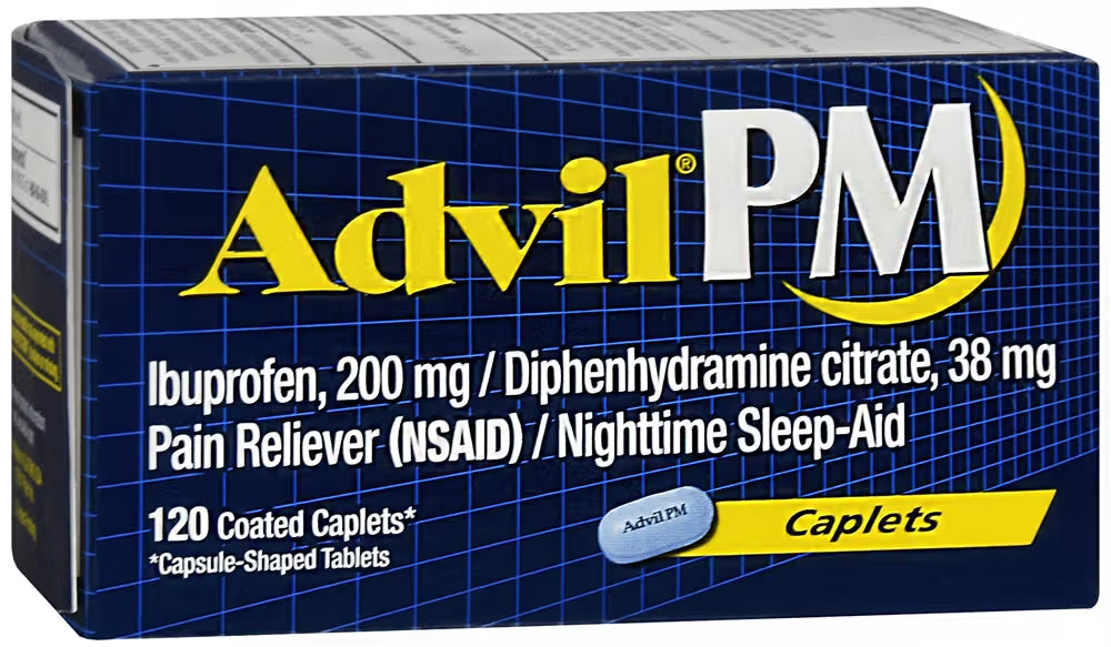 Advil PM Pain Reliever Nighttime Sleep Aid Caplet 120 pk., $28.00