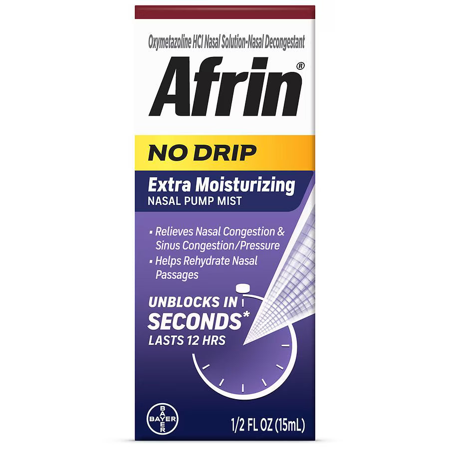 Afrin No Drip Extra Moisturizing Nasal Pump Mist 0.5 fl oz., $17.00