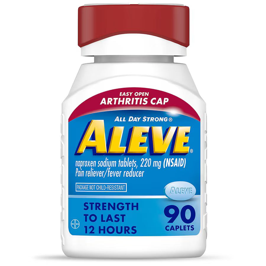 Aleve Easy Open Arthritis Cap, Naproxen Sodium, for Pain Relief 90 caplets., $21.00