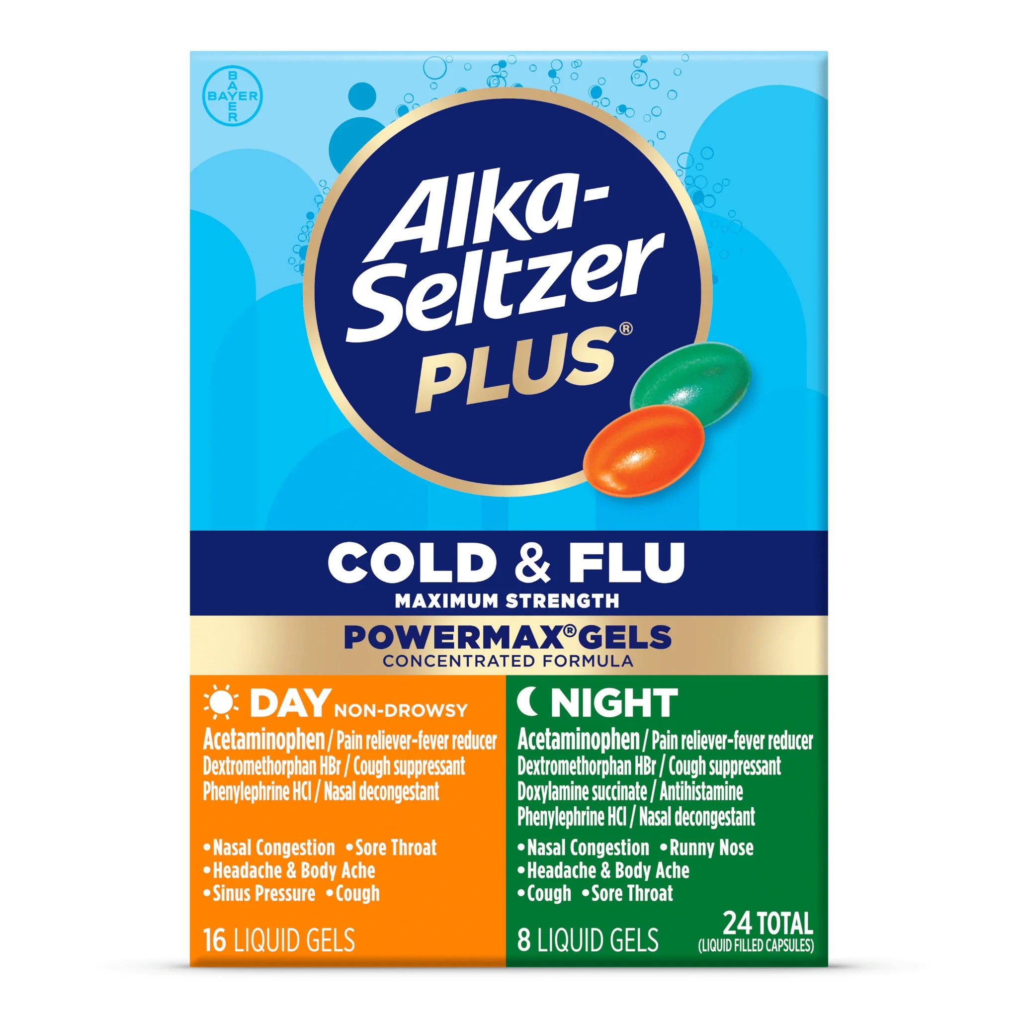 Alka-Seltzer Plus Day + Night Cold And Flu Medicine 24 pk., $19.00