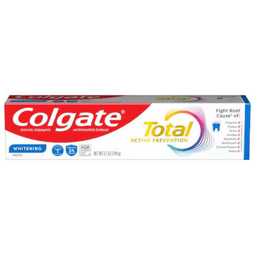 Colgate Total Active Prevention Whitening Toothpaste 5.1 oz., $11.00