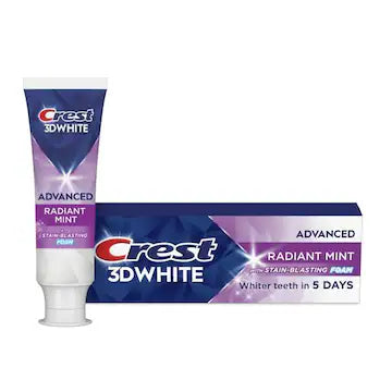 Crest 3DWHITE Advanced Toothpaste, Radiant Mint 2.4 oz., $9.00