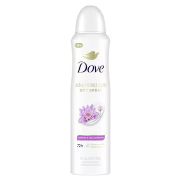 Dove Advanced Care Antiperspirant Deodorant Spray Waterlily & Sakura Blossom 3.8 oz., $17.00