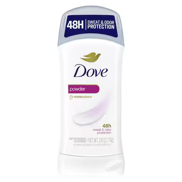 Dove Invisible Solid Antiperspirant Deodorant Stick Powder 2.6 oz., $12.00