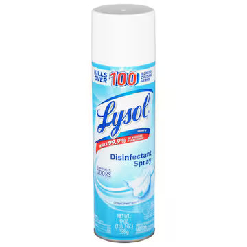 LYSOL® Disinfectant Spray, Crisp Linen Scent 19 oz., $16.00