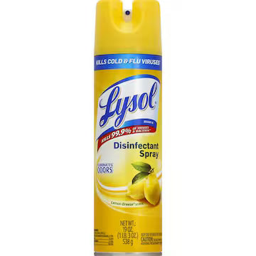 LYSOL® Disinfectant Spray, Lemon Breeze Scent 19 oz., $16.00