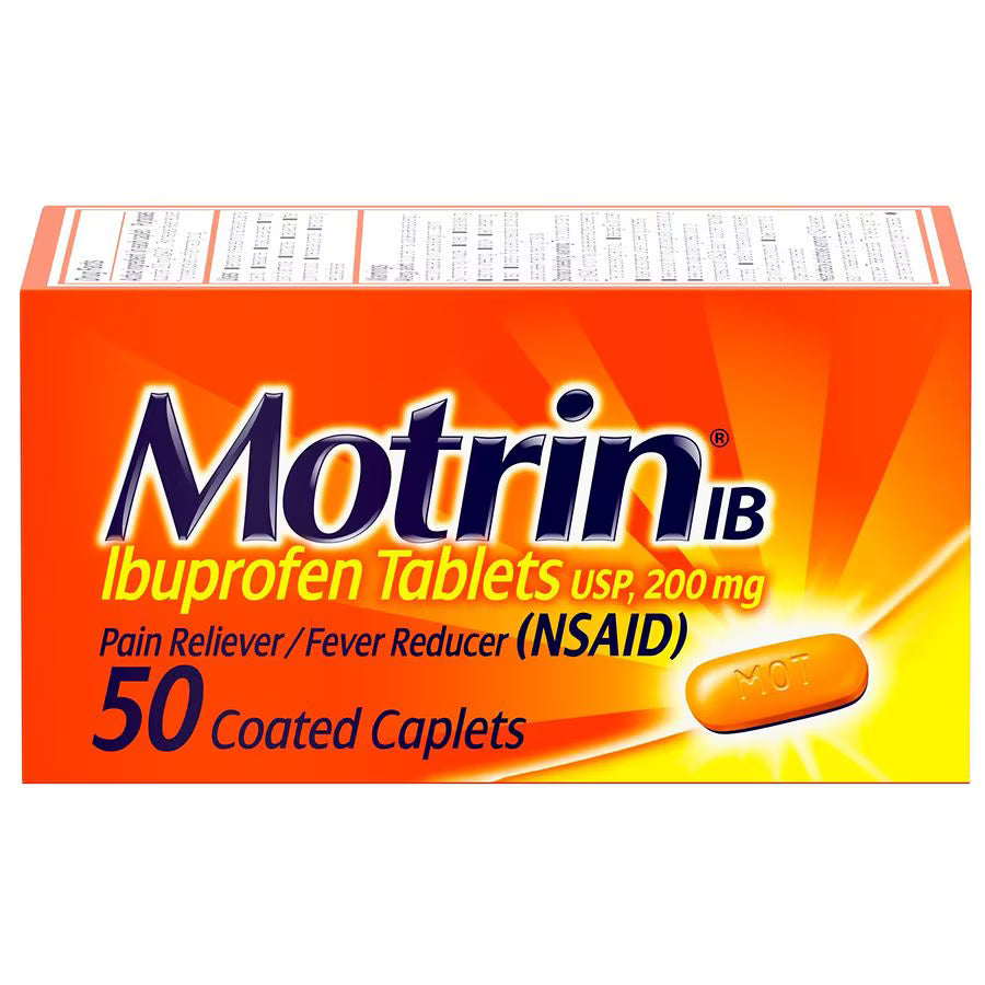 Motrin IB, Ibuprofen 200 mg Tablets for Pain & Fever Relief 50 pk., $13.00