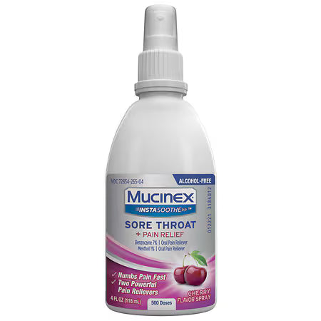Mucinex InstaSoothe Sore Throat + Pain Relief Sore Throat Spray 4.0 fl oz., $17.00