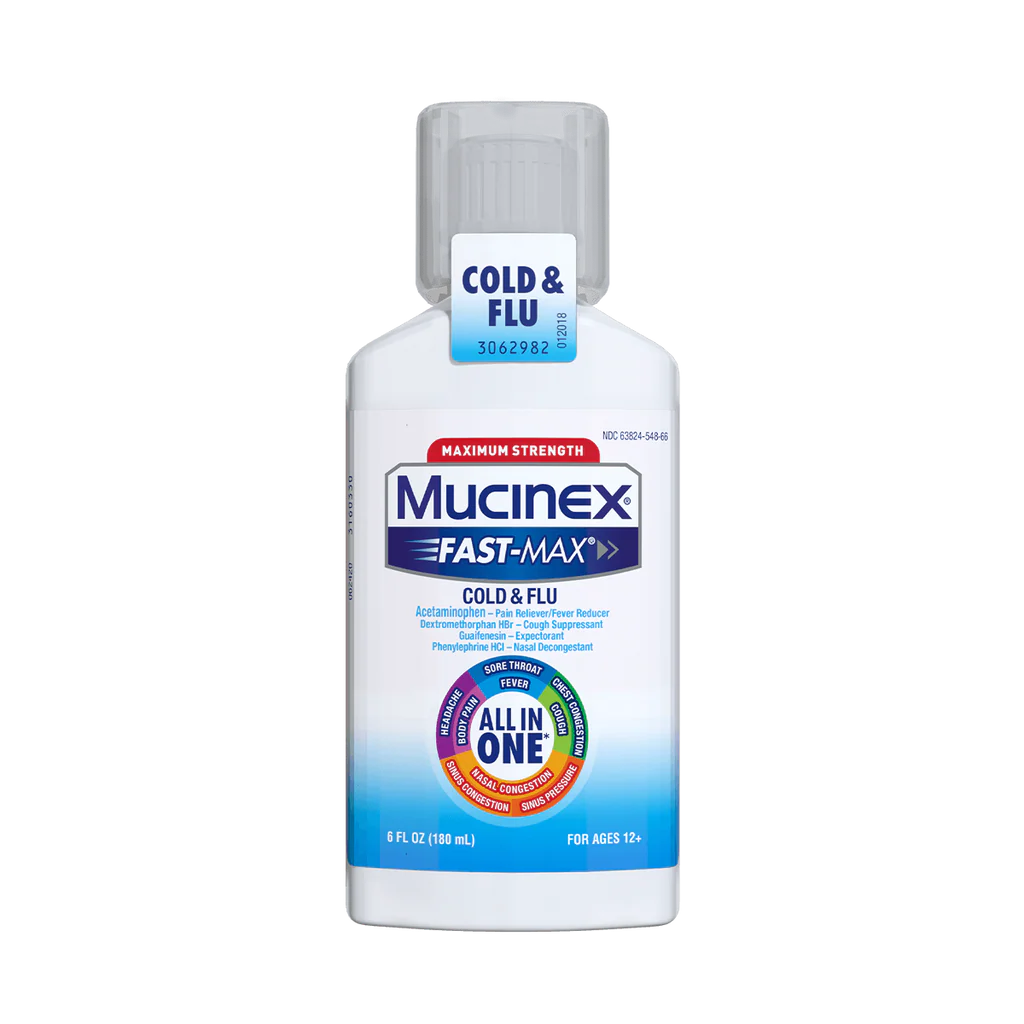 Mucinex Cold & Flu All-in-One Maximum Strength Liquid 6 fl oz., $23.00