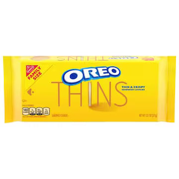 Oreo Sandwich Cookies, Thin & Crispy, Family Size 13.1 oz., $12.00
