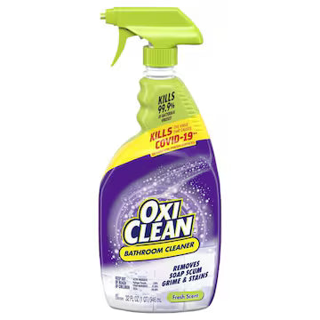 Oxi Clean Fresh Scent Bathroom Cleaner 32 oz., $12.00