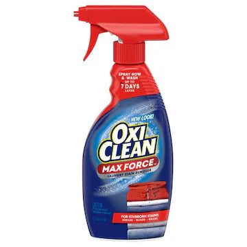 Oxi Clean Max Force Laundry Stain Remover 12 oz., $10.00