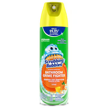 Scrubbing Bubbles Bathroom Grime Fighter, Disinfectant, Citrus 20 oz., $12.00