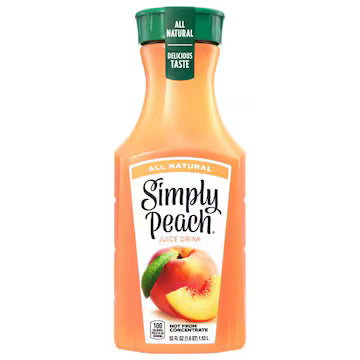 Simply Peach, All Natural 52 oz., $10.00