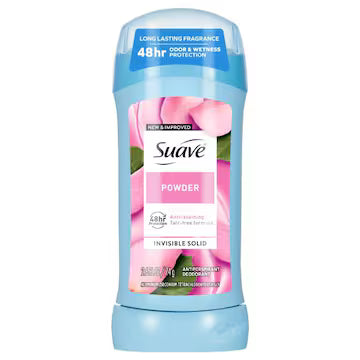 Suave Invisible Solid Powder Antiperspirant Deodorant 2.6 oz., $10.00