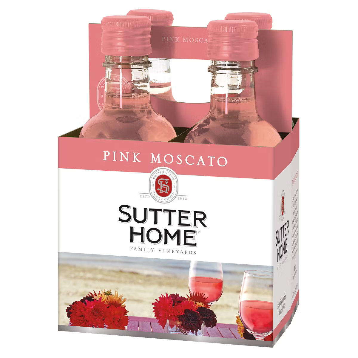 Sutter Home Pink Moscato Wine 4pk. of 187 ml., $18.00