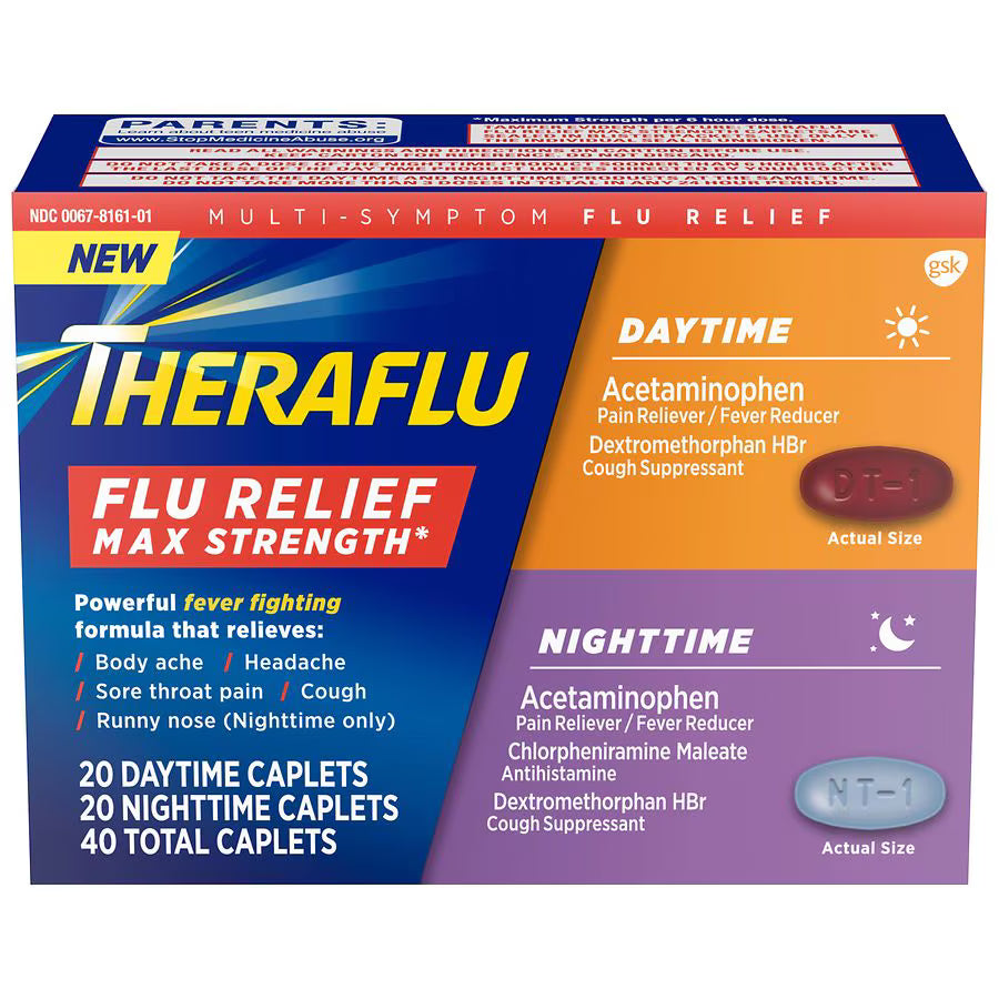 TheraFlu Max Strength Daytime and Nighttime Flu Medicine 2 pk. of 20.0 ea., $25.00