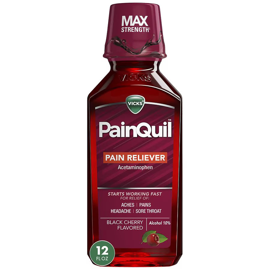 Vicks PainQuil Pain Relief Liquid Acetaminophen 1000mg Black Cherry 12.0 fl oz., $18.00