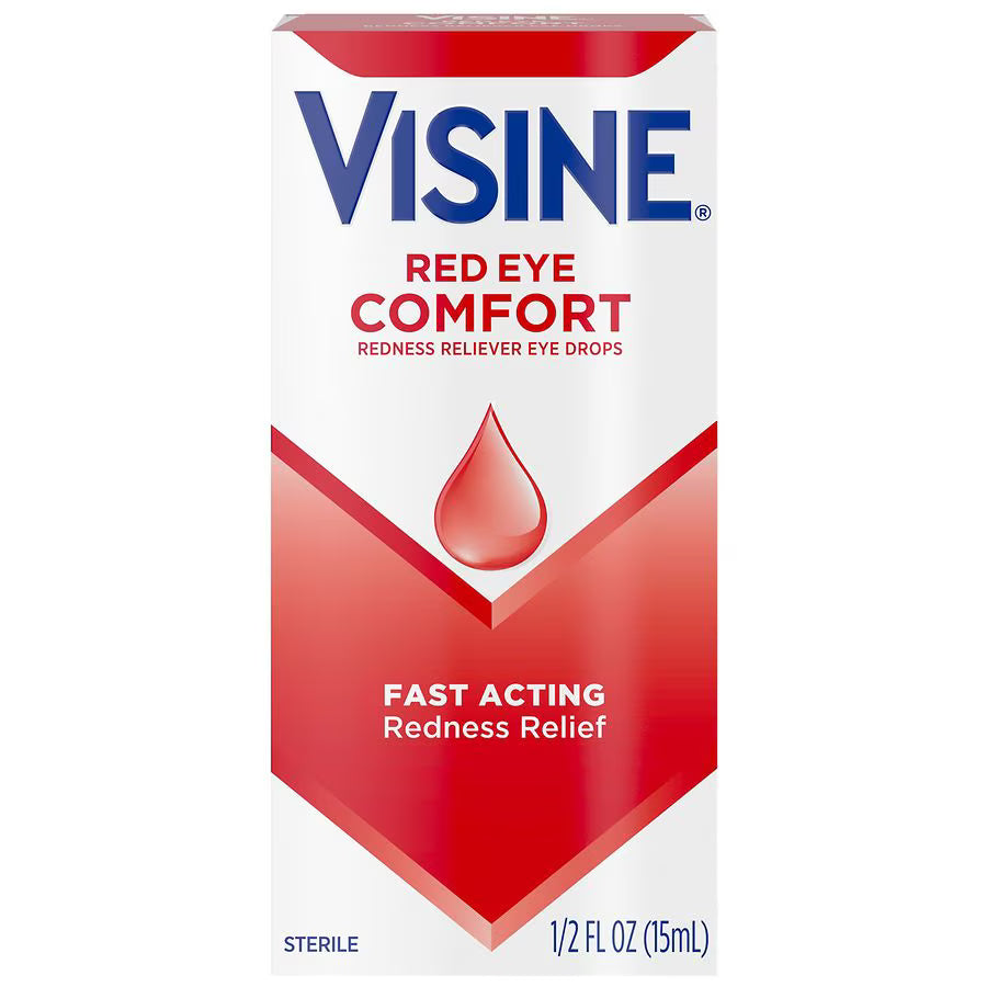 Visine Red Eye Comfort Redness Relief Eye Drops 0.5 fl oz., $12.00
