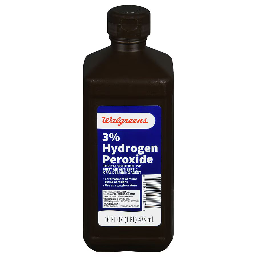 Walgreens 3% Hydrogen Peroxide 16.0 fl oz., $10.00
